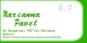 marianna pavel business card